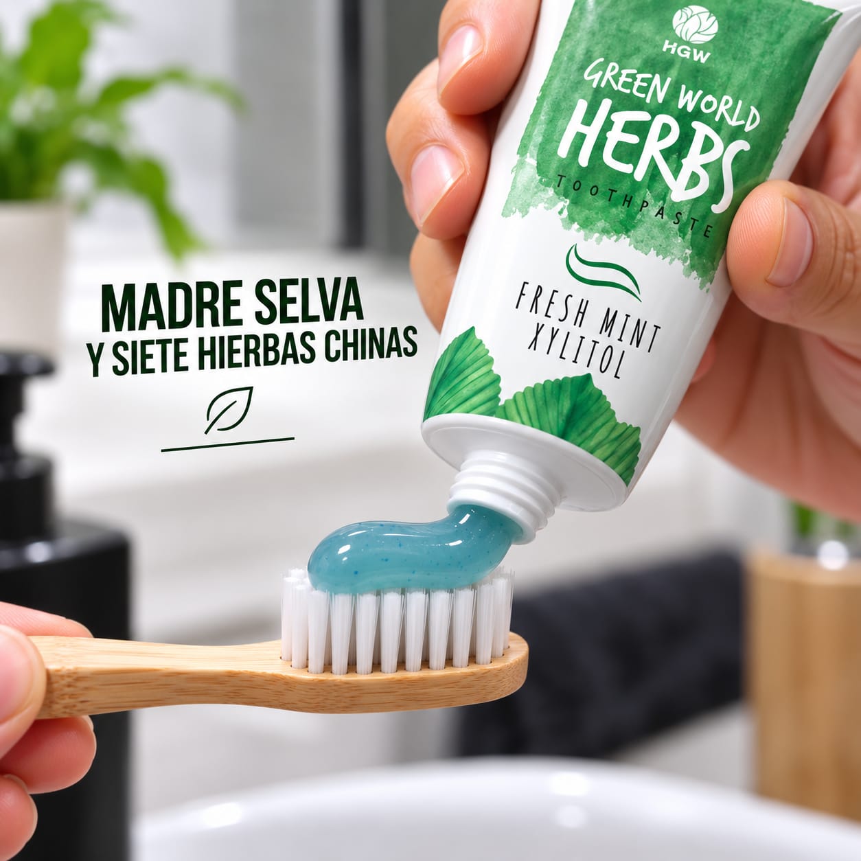 Pasta dental verde Green World Herbs